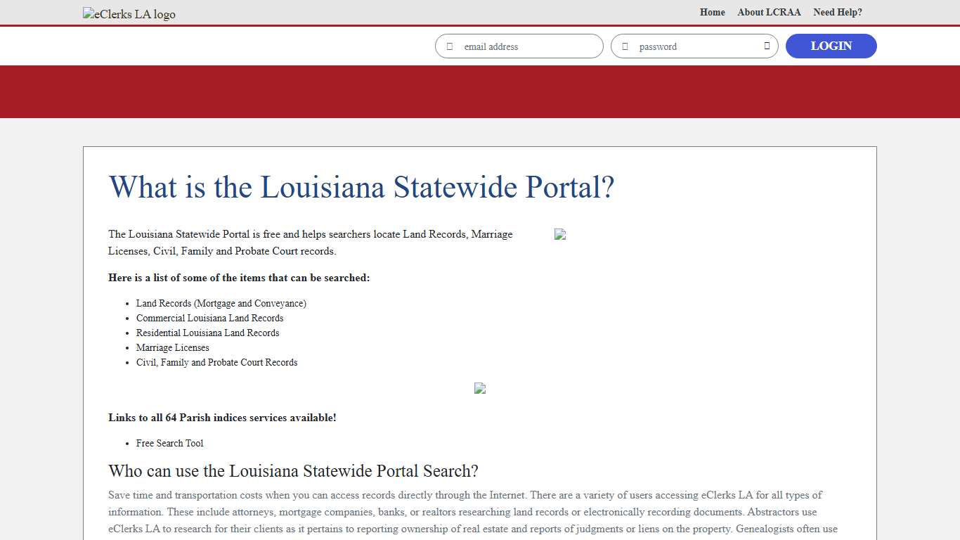 What is the Louisiana Statewide Portal - eClerks LA
